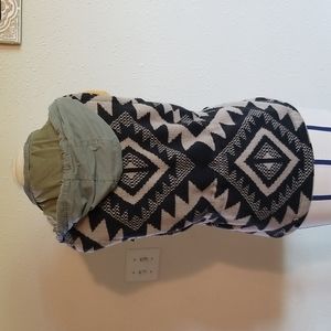 Olive Green and Aztec Vest